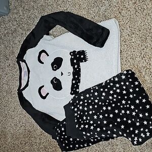 Panda Warm Fleece Pajama Set